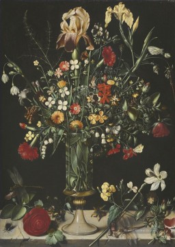  iris - Stillleben von Blumen wie IRISES NARZISSEN LILY Ambrosius Bosschaert